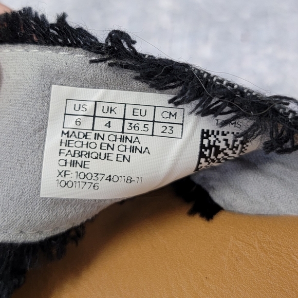 Toms | Heathered Black Viv Criss Cross Slide Sandals Size 6 - Picture 3 of 8